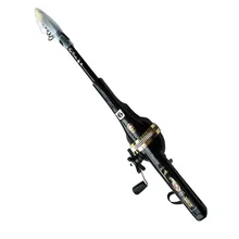 158 см Удочка комбинированная, Удочка+ катушка+ леска, складная 27 см, телескопическая удочка из углеродного волокна, катушка для спиннинга 3,6: 1