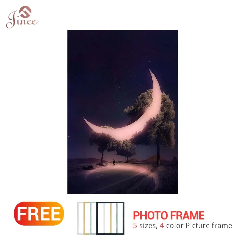 

Needlework Fantasy Moon 5D Diy Diamond Embroidery Square Round Drill Diamond Painting Scenery Home Decoration Mosaic Picture