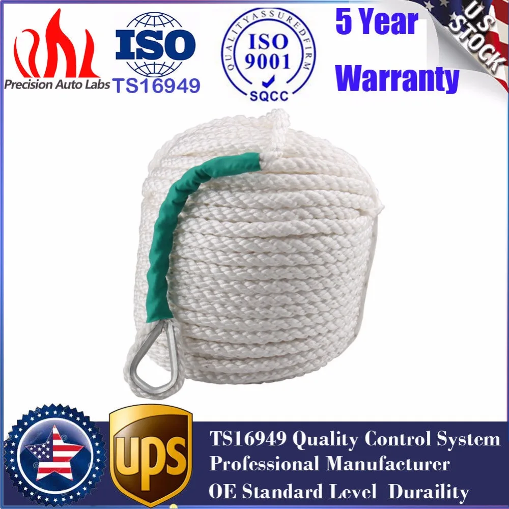 1/2"x100' 1.2CM x 30 M Twisted Three Strand Nylon Anchor ...