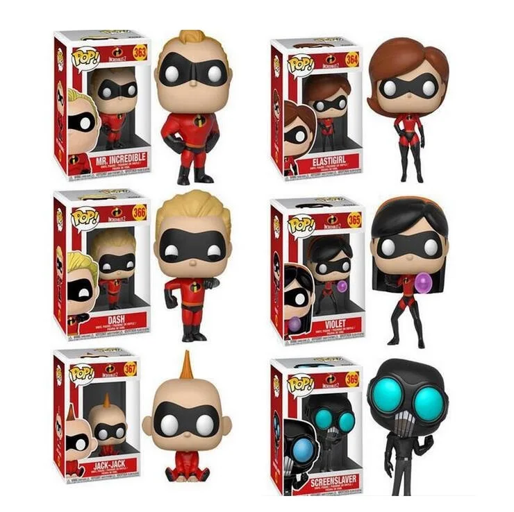

Funko Pop Official The Incredibles Bob Parr Helen Parr Jack-jack Parr Model Action Figure Collection Model Toys For Child Gifts