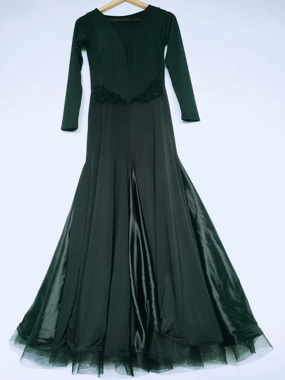 Black Adult modern dance costumes women ballroom dance dresses standard ballroom dancing clothe Competition standard dress