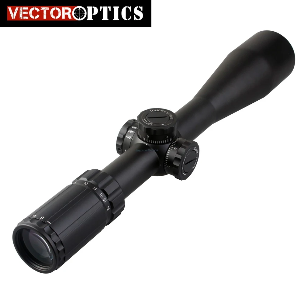 

Vector Optics Hunting 6-25x 50mm Shooting Rifle Scope Low Profile Turret with 30mm Weaver Mount Ring High Quality Gun Sight