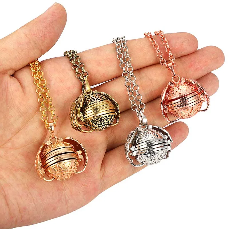 

New Multi-color Folded Photo Box Angel Wings Pendant Necklace Bronze/KC Gold/White K/Rose Gold Wings Necklace Fit Women Men