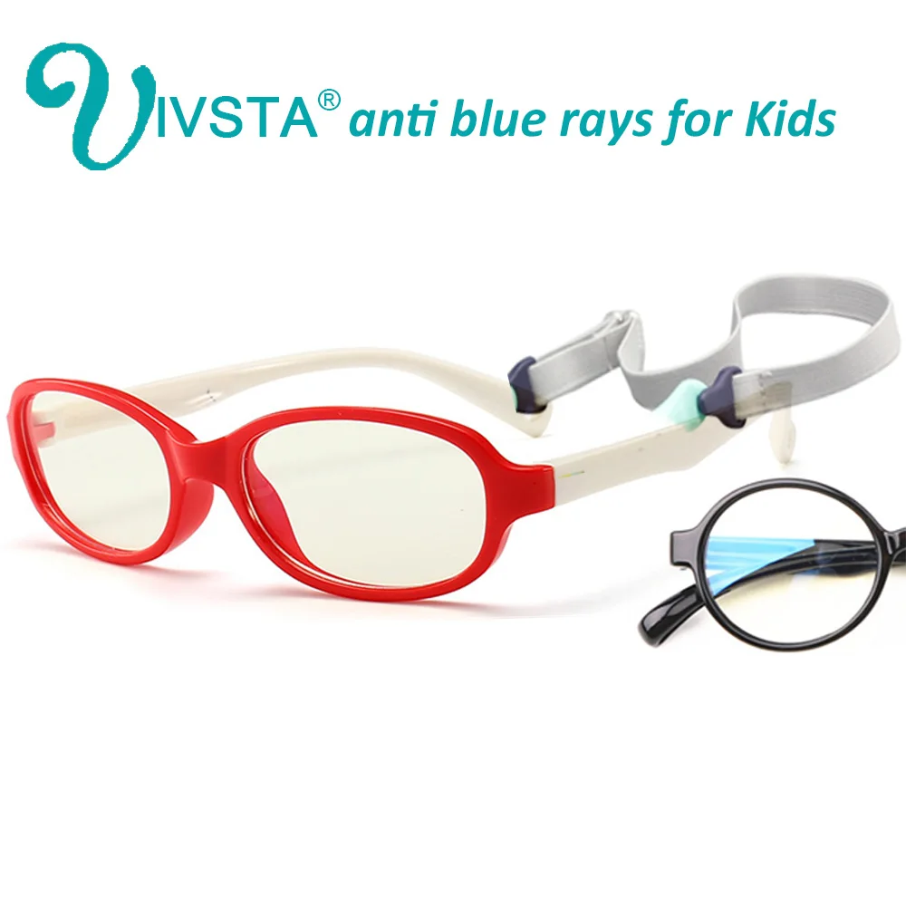 

IVSTA Anti Blue Rays Computer Glasses Kids anti Radiation UV400 Optical Children Protection Gaming Glasses Flexible Silicone