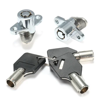 

2x Hard Saddlebag Lock 3 Keys Set For Harley Touring Electra Glide Road King New