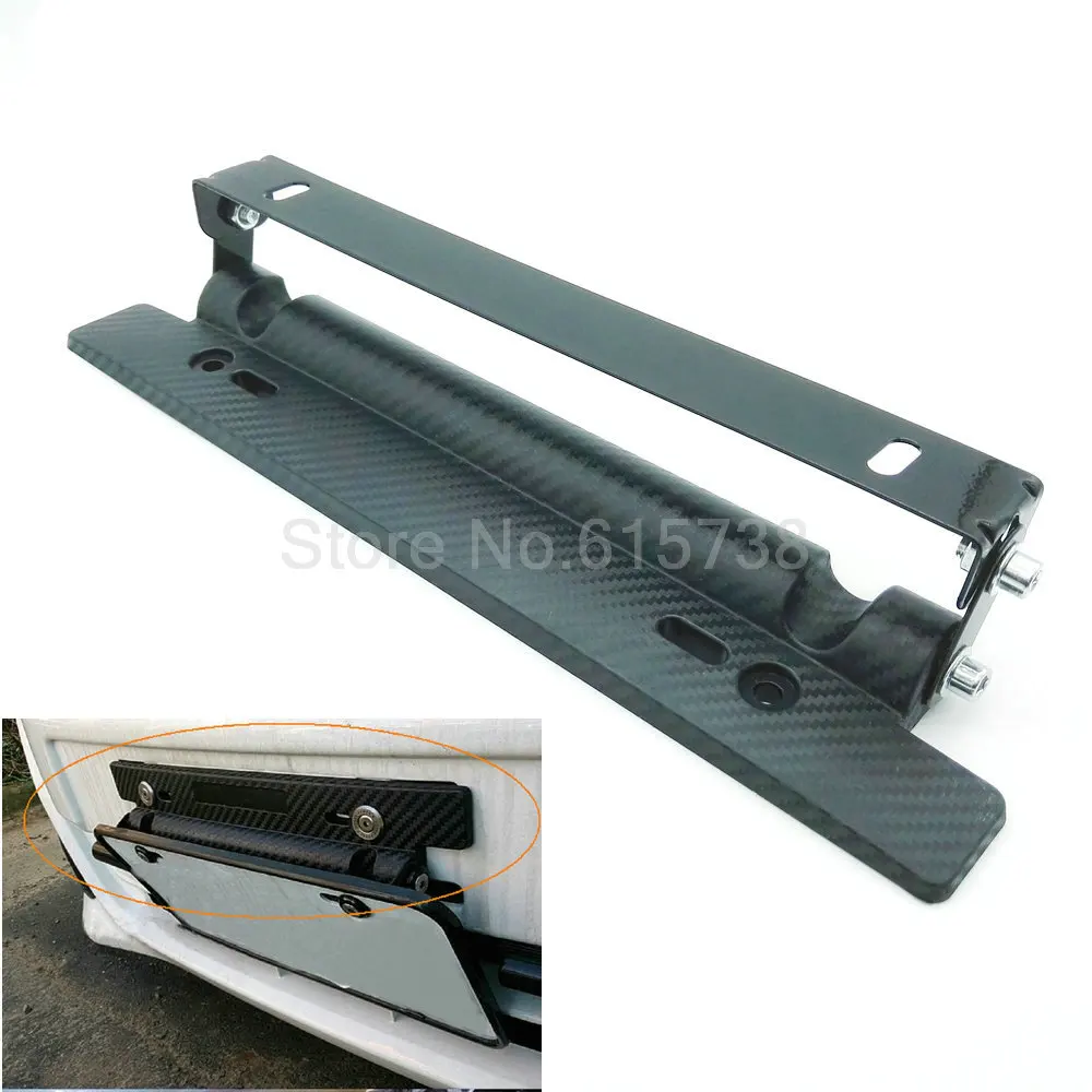 High quality BlackCarbon Fiber Auto adjustable number License Plate Relocator Frame Bracket Holder IMG_20161101_174749_