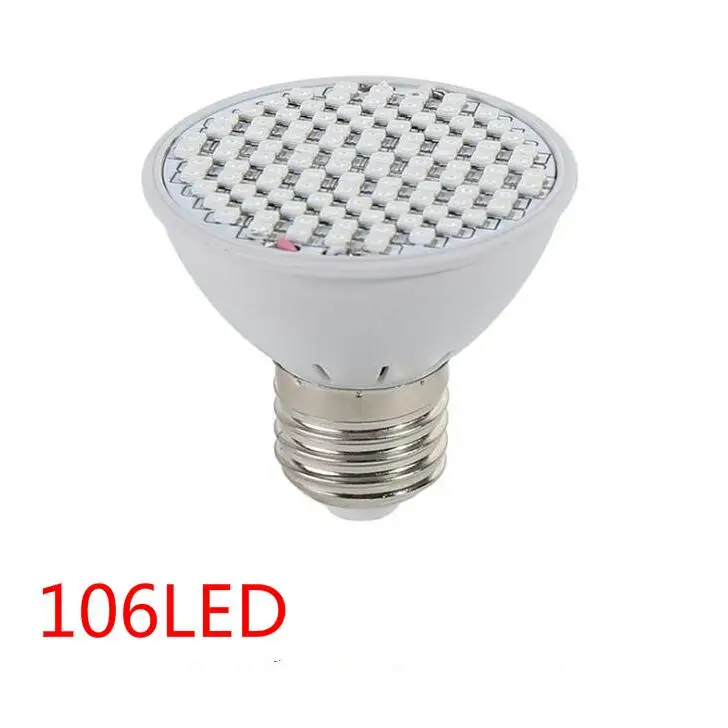 106led Полный спектр светодиодные огни растут лампы E27 лампа для рассады для растений Гидропоника в закрытом помещении комнаты luz cultivo овощей Цветочная теплица - Испускаемый цвет: 106led