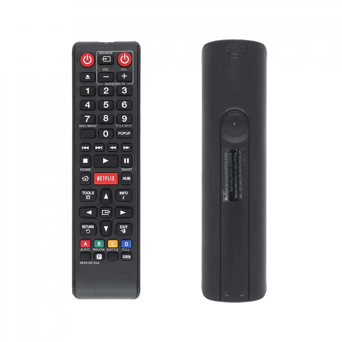 

IR 433MHz Replacement TV Remote Control Blu-Ray DVD Player Suitable for Samsung AK59-00145A BD-EM59 BD-ES6000 BD-E5300