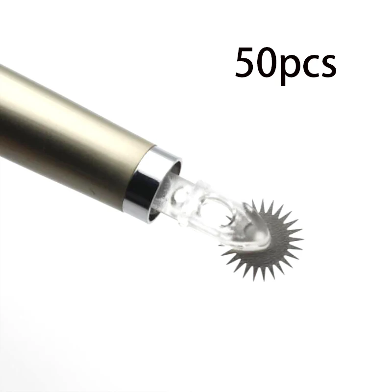 Newest Disposable Roller Microblading Needles Tattoo Eyebrow Fog Embroidery Pin for Permanent Makeup Micro Manual Pens 50pcs/lot | Красота и