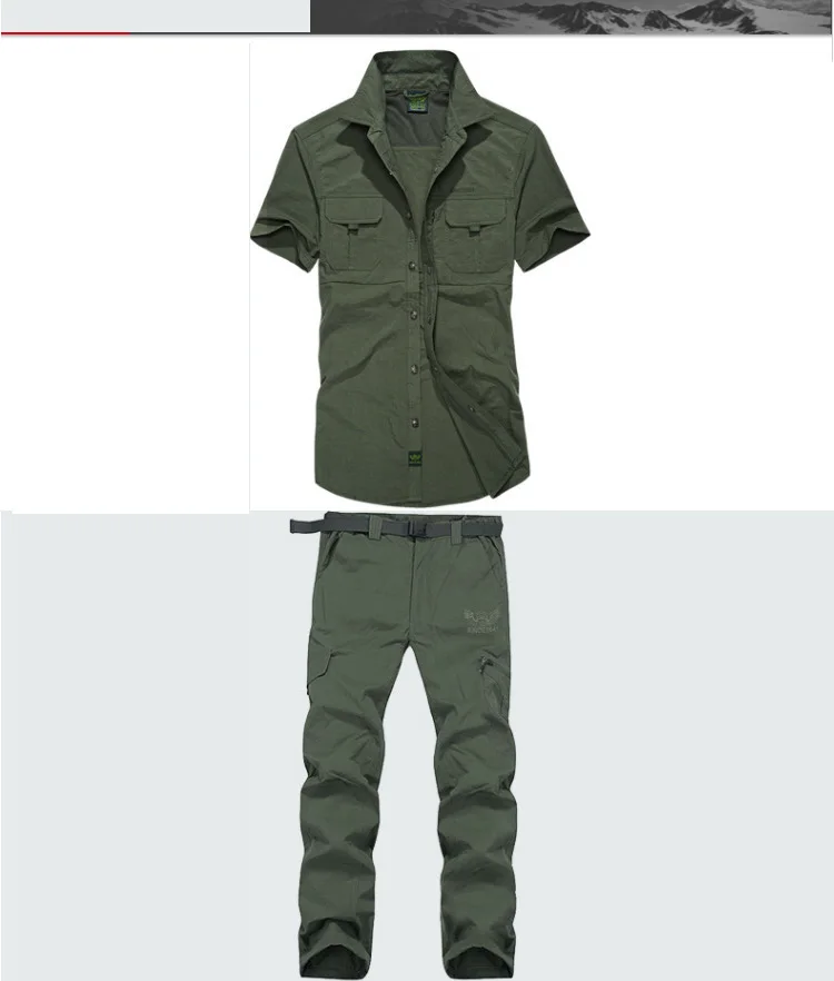 Uniforme Militar, Мужская тактическая ткань, быстросохнущая Военная рубашка, дышащая рубашка с коротким рукавом и штаны, мужские военные рубашки, наборы