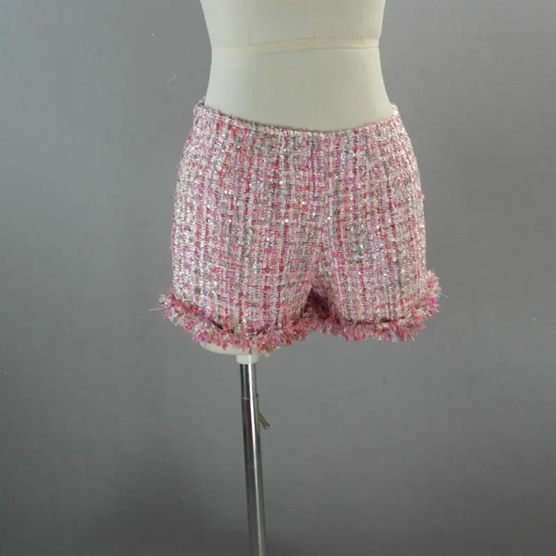 Розовый tweedjacket+ юбка костюм Осень/Зима наборы Новые женские тонкие женские юбки костюм 2 комплекта