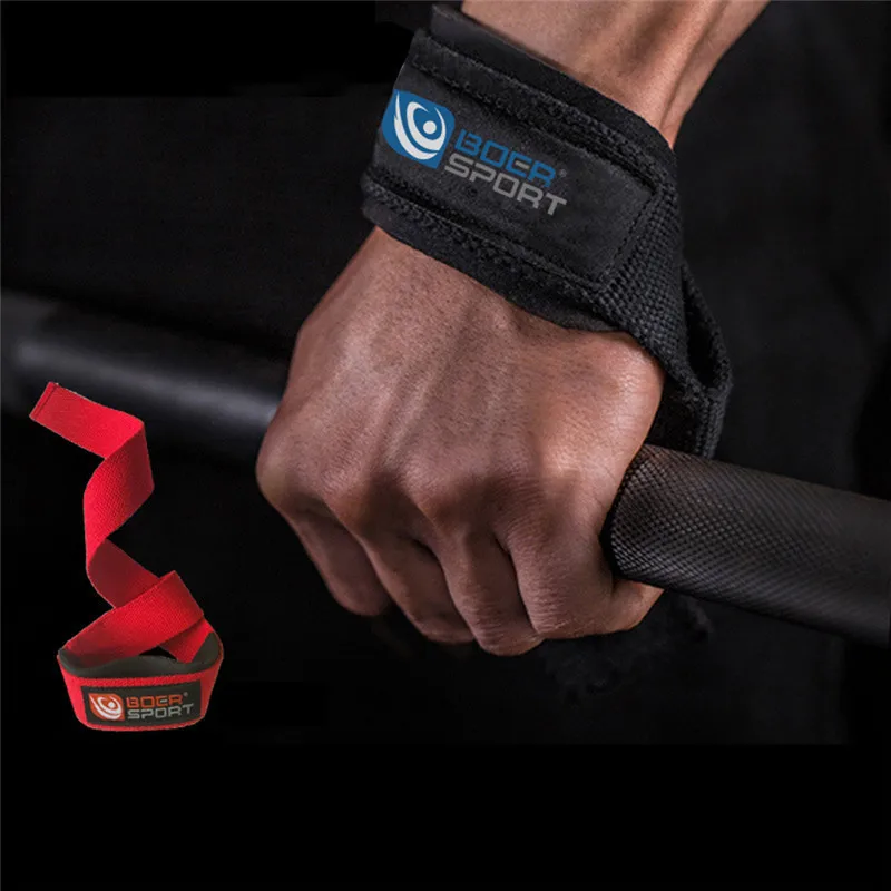 1 زوج ياقة الجسم بناء رفع الاثقال حزام قبضة الأشرطة اللياقة crossfit الوزن حزام الرياضة رياضة رفع الاثقال الدمبل قبضة