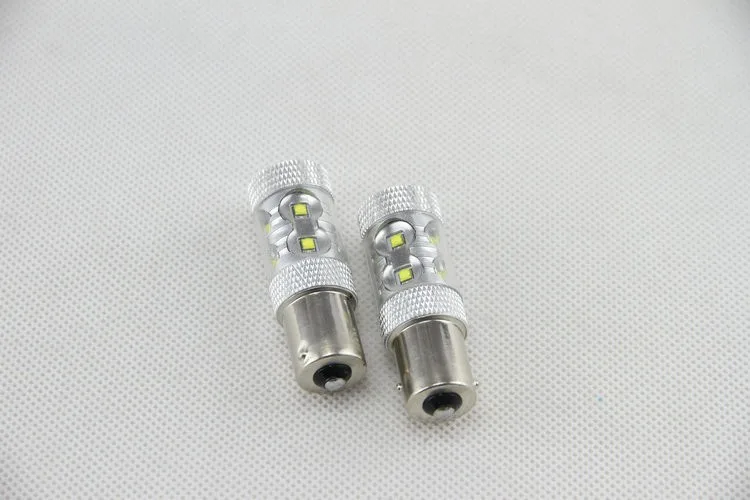 2x CREE Chip XBD 30 Вт/50 Вт/80 Вт 1156 S25 P21W Белый/янтарный/красный светодиодный светильник BA15S светодиодный обратный светильник 360 градусов