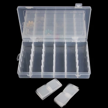 

36 Slots Cosmetic Adjustable Jewelry Necklace Clear Make Up Storage Box Organizador Case Holder Craft Makeup Organizer Tools