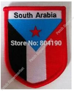 

SOUTH ARABIA YEMEN FLAG Patch Embroidered Iron On Sew on patches Badge Transfer 6CM*4.8CM clothes stickers
