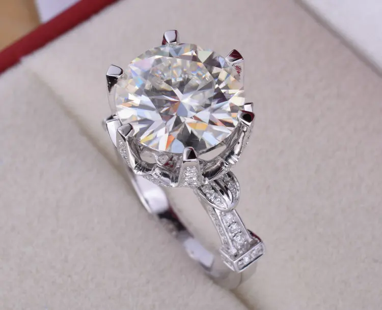 Visisap роскошное свадебное кольцо с чашкой лозы 8 карат блестящее CZ Королевское кольцо для женщин размер 5-10 модное ювелирное изделие из белого золота VSR289