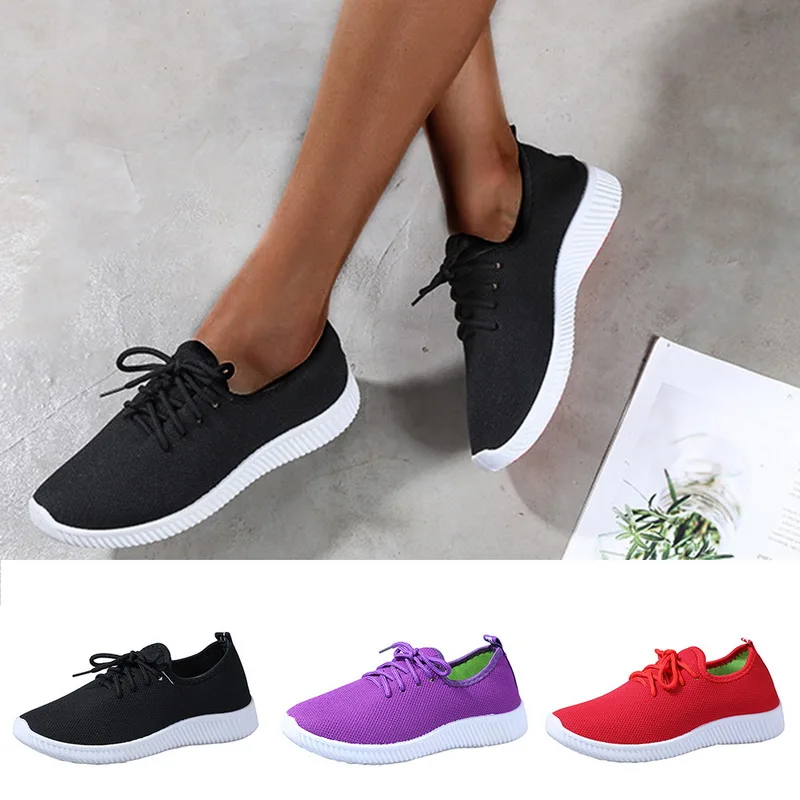 

Vertvie Women Breathable Sneakers Outdoor Soft Running Shoes Solid Mesh Shoes Light Weight Casual Walking Shoes Travel 2019 New
