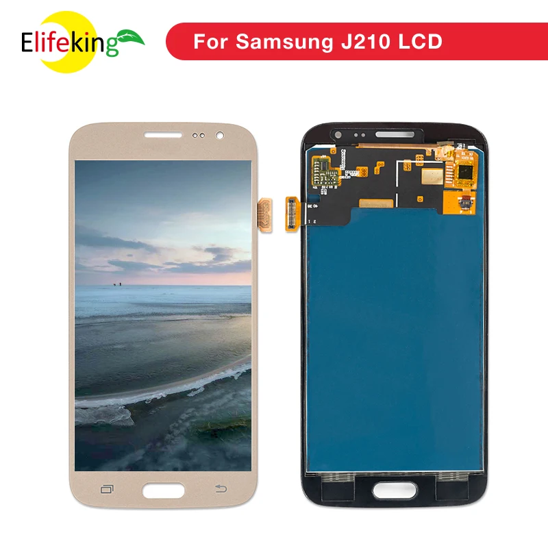 50 шт./лот J210f ЖК-дисплей для Samsung Galaxy 2016 J2 J210 J210F с кодирующий преобразователь