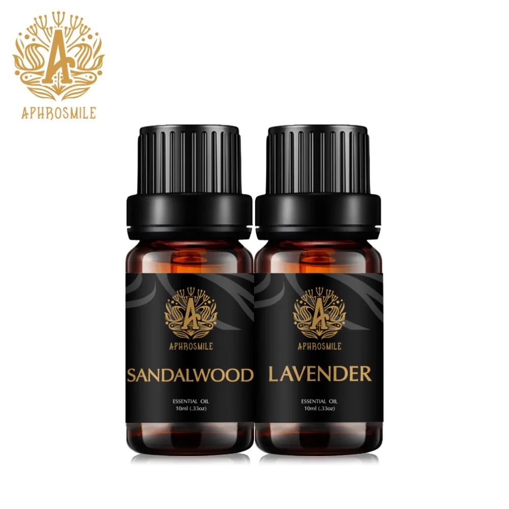 

2X Essential Oil Sandalwood Lavender Kit Pure Natural Aromatherapy Oil Skin Brightening Oil Promote to Sleep Well and Body Relax