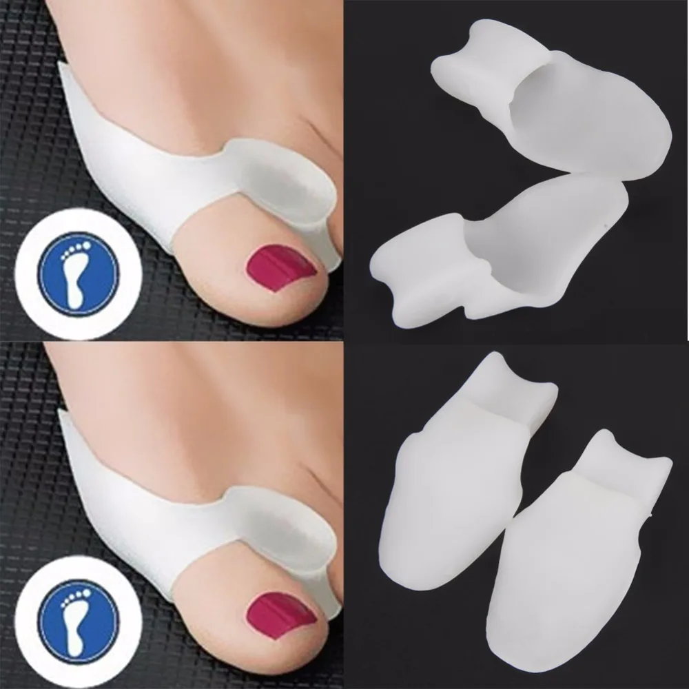 

1Pair Silicone Hallux Valgus Orthotic Toe Separators Foot Care Stretchers Alignment Bunion Pain Relief Corrector Separators