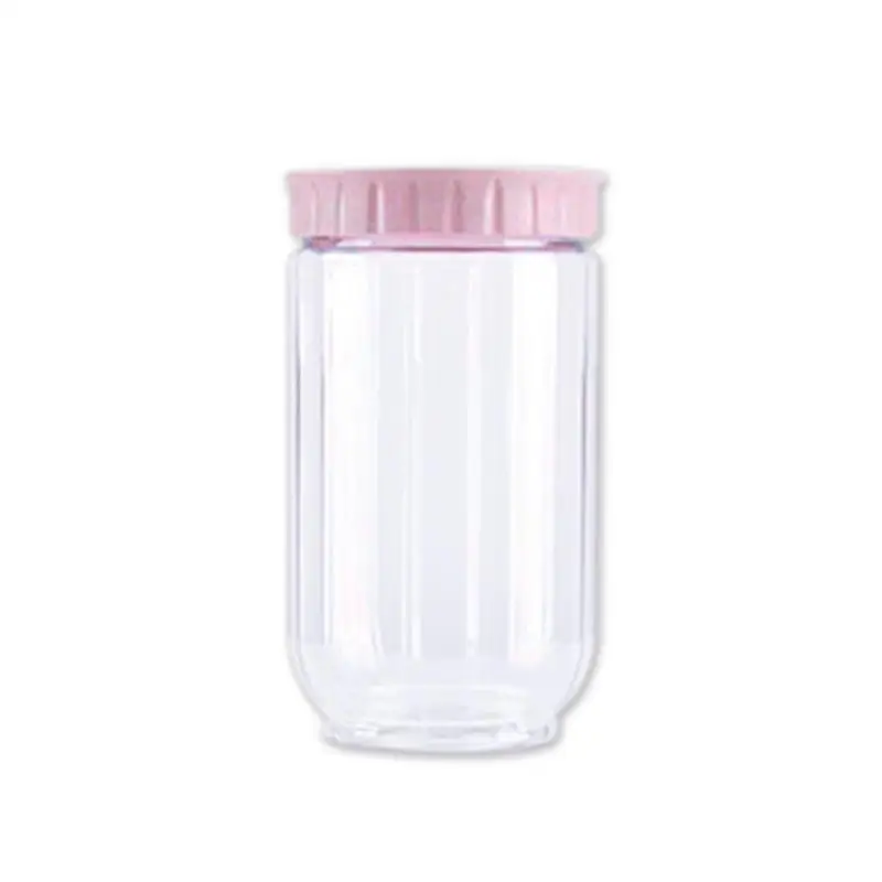 Кухня зерна набор сосудов для хранения бутылка прозрачная красочная крышка кухонный графинчик коробка для хранения бутылки и банки - Цвет: C