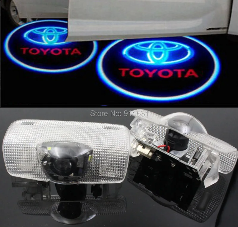 2 X Toyota 7W Led Car Logo Door Light for Carolla Camry Reiz Sienna
