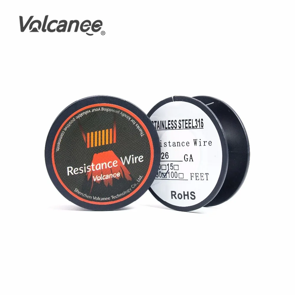 Volcanee Alien Клэптон Тигр A1 SS316L Ni80 Nichrome Fused Clapton Wire Coil mtl RDA перестраиваемый атомайзер