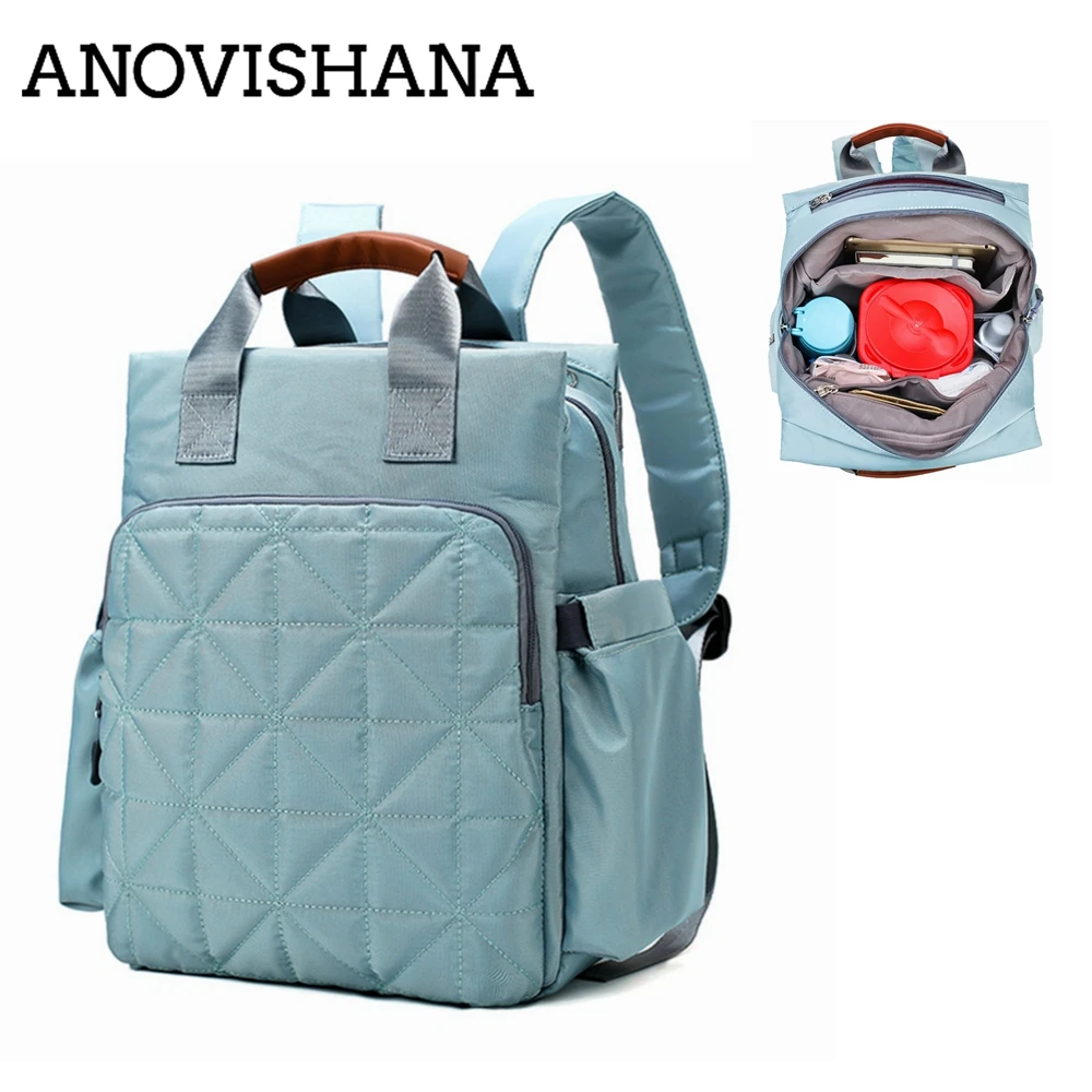 

ANOVISHANA Mommy Maternity Nappy Bags Large Capacity Travel Backpack Baby Care For Dad Mom Nursing Bolsa Maternidade Pink Blue