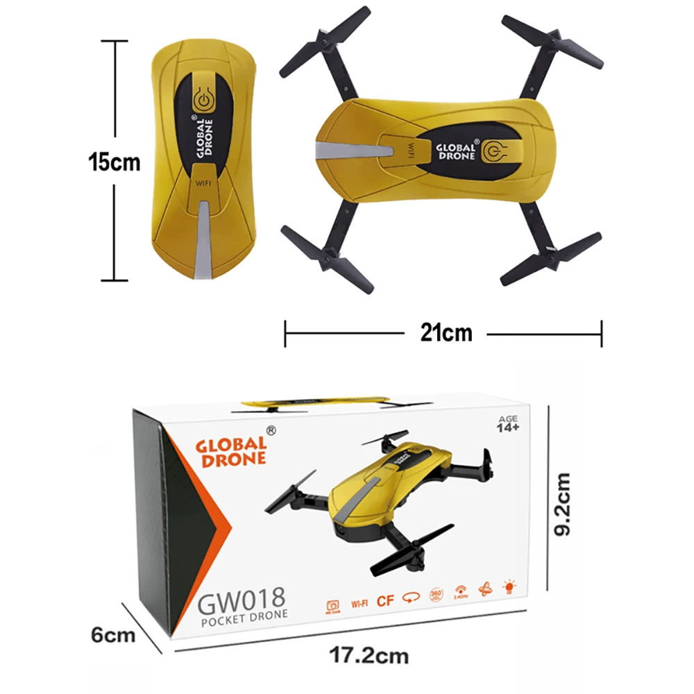 Rc Helicopter Foldable Mini Drones With Camera Hd Quadrocopter Wifi Drone Professional Selfie Dron jy018 gw018 e52 jd-18