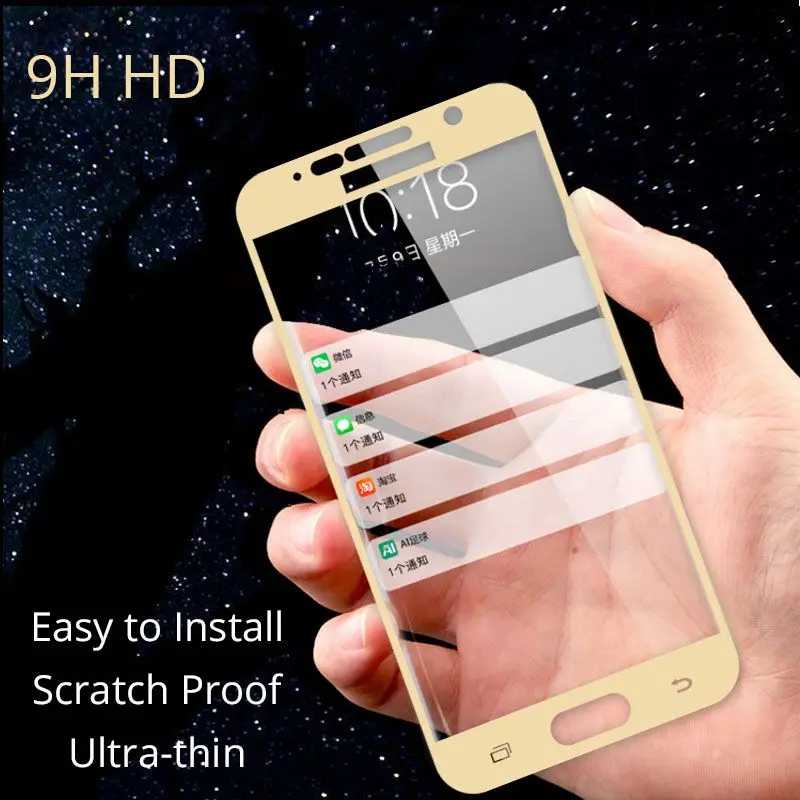 

Full Cover Tempered Glass For Samsung S6 G920F 5.1 inch Screen Protector Protect Film For Galaxy S6 G920F Phone Glass