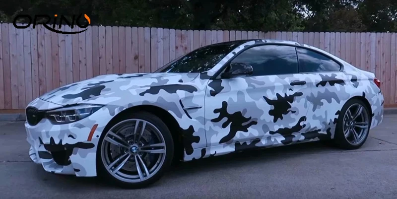 Black White Camouflage Vinyl Film Wrap-11