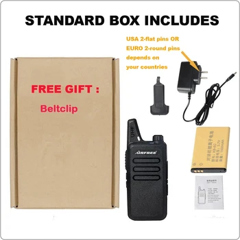 

AIRFREE AP-100 UHF 400-470 MHz long range Two Way Radio professional MINI handheld transceiver KD-C1 Walkie Talkie