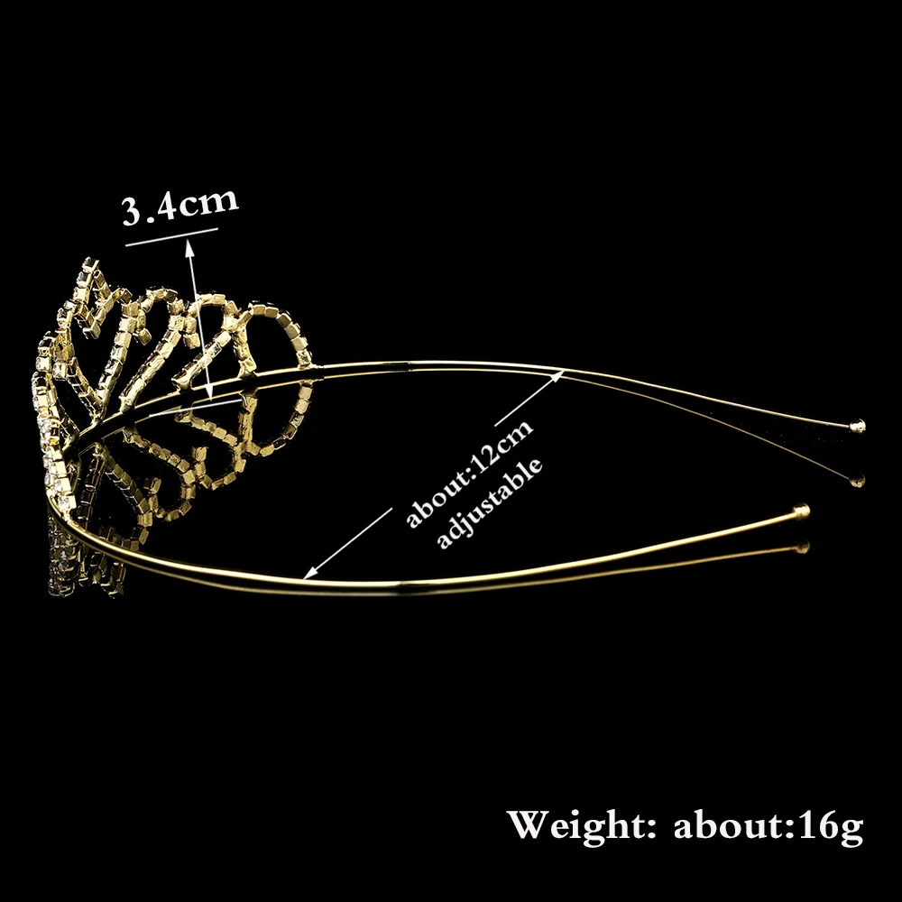 Серебряные, золотые диадемы и короны принцессы, Королевская корона, повязка на голову, аксессуары для детей, украшения для волос, свадебные, выпускные украшения для волос