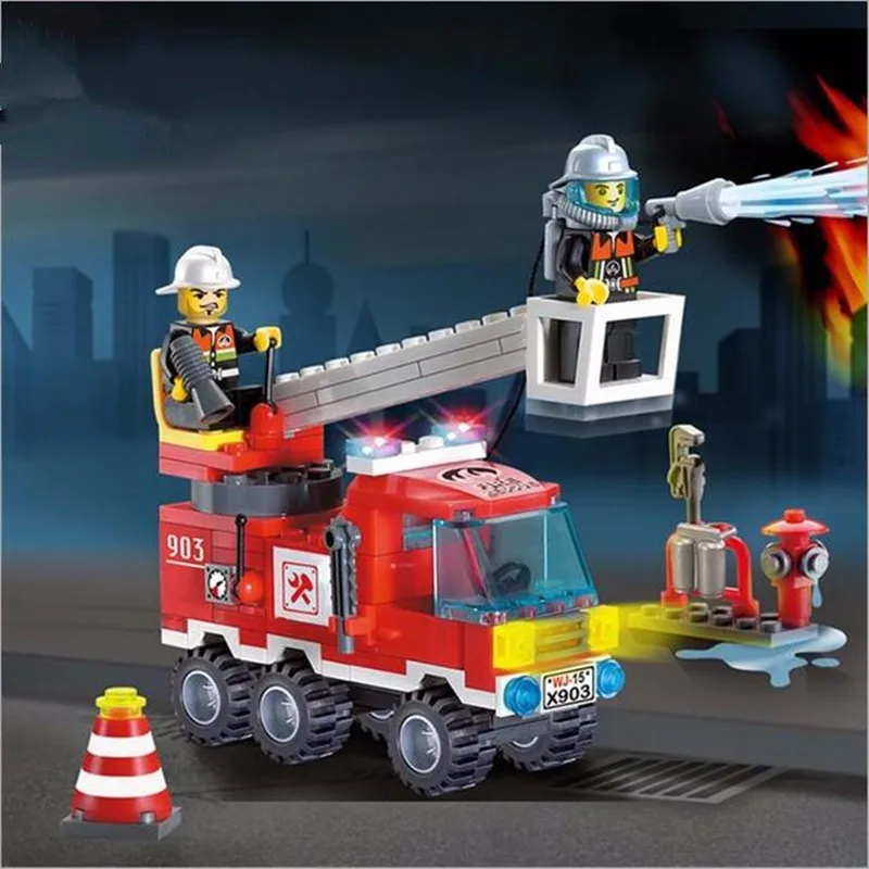 זהירות מהאש: תואם-לגו לילדים - כבאית + 2 כבאים - 130 חלקים ב- 4.99$ ! 2 HTB1C6lkKVXXXXciXXXXq6xXFXXXd