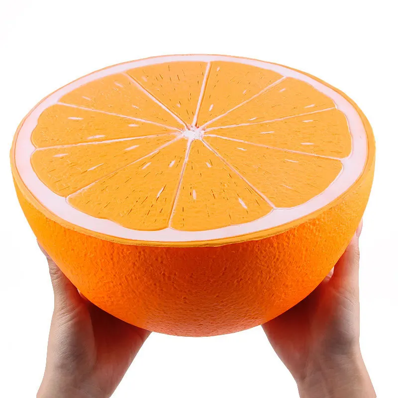 25 см супер большой Jumbo оранжевый мягкий ПУ имитация еды огромный антистресс сжимаются мягкие игрушки ребенок Chirsmas подарки