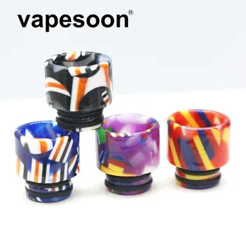 

Authentic VapeSoon 510 Resin Drip Tip Banner Style Drip Tip For TFV8 BABY MELO 3 MINI MANTA MTL TFV12 Baby Wholesale 50pcs