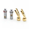 YT 8/12PCS Nakamichi Gold Plated Y/U- type Banana Plugs Set Cable Wire Connector Fork Spade Speaker Plug Adapter Audio Terminals ► Photo 3/6