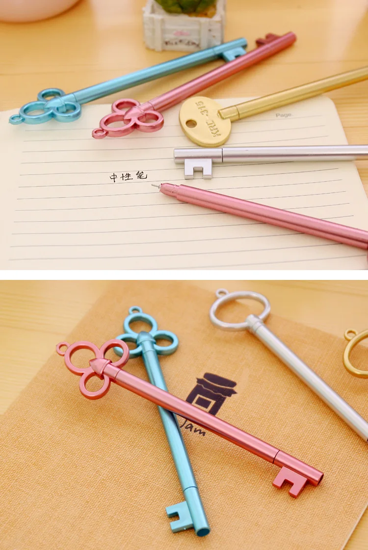Гелевая ручка в форме ключа Kawaii, креативные школьные принадлежности с героями мультфильмов, милые канцелярские принадлежности для офиса, канцелярские товары для детей, стационарные товары Bts