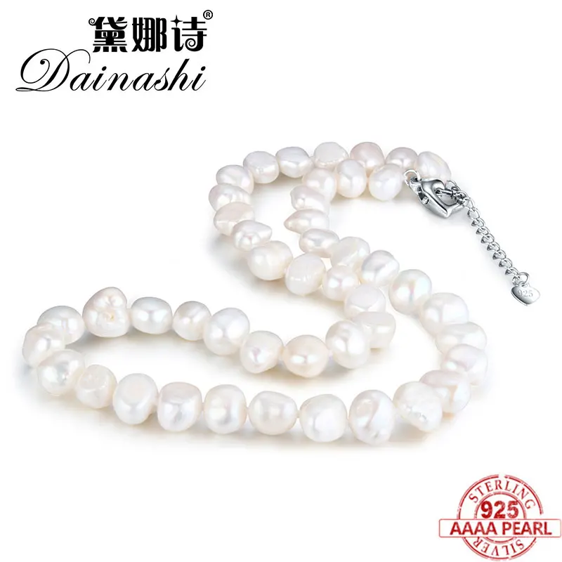 

Dainashi Women Pearl Necklace Colliers Real Pearl Necklaces for Womens Jewellery Irregular Pearl Chain Necklace Wedding Gifts