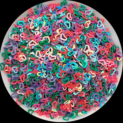 Новые разноцветные 20 г 4 мм полые в форме сердца ПВХ свободные блестки пайетки дизайн ногтей маникюр/для женщин Diy/свадебные конфетти украшения - Цвет: Mix GreenMelonPurpl