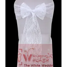 100 шт. кружева стул пояса для свадеб стул лук/Размер "* 108"/Замороженные вечерние кружева пояса