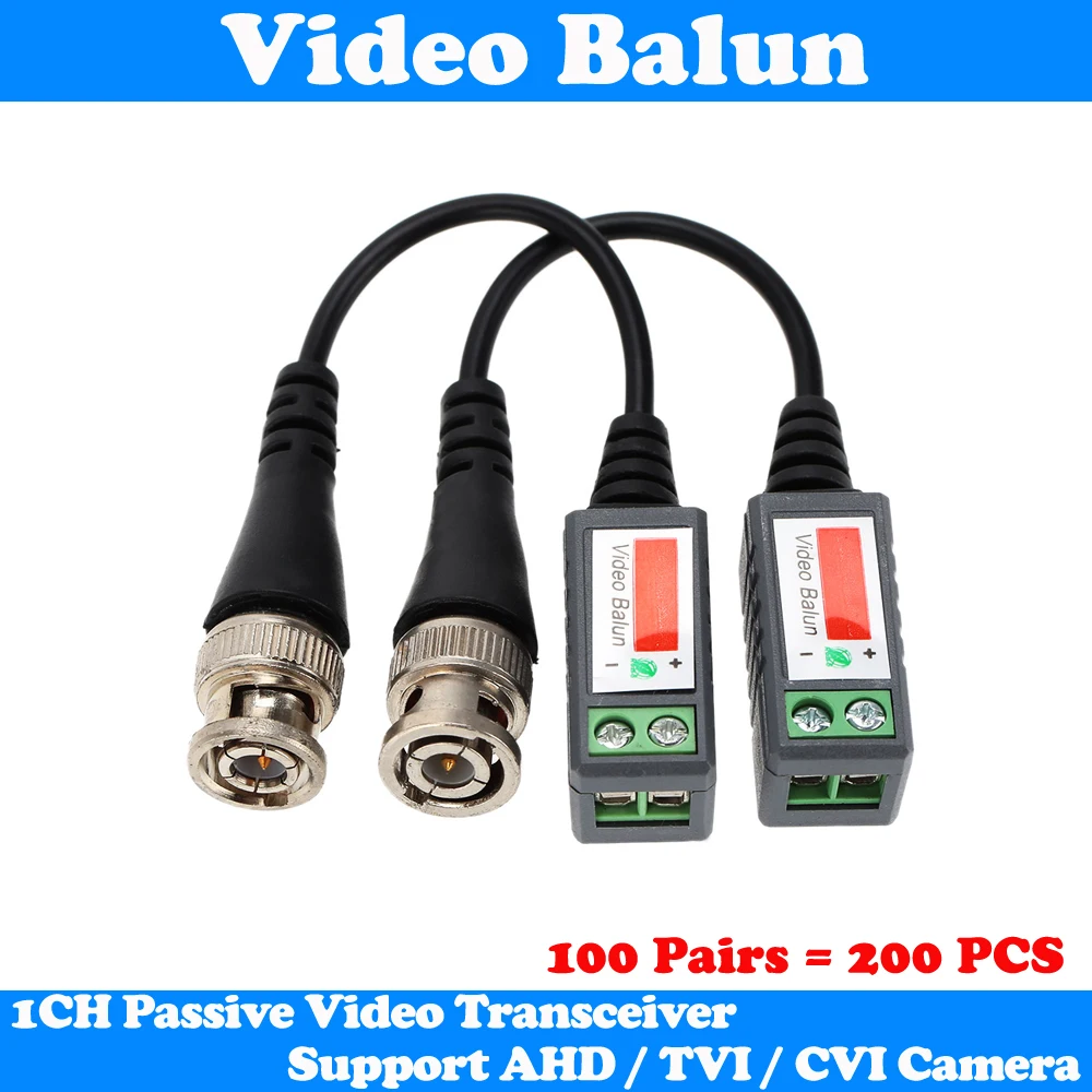 TSCAM аксессуары для камер видеонаблюдения Пассивное Видео устройство BNC соединитель коаксиальный кабель адаптер 2000ft расстояние витой кабель