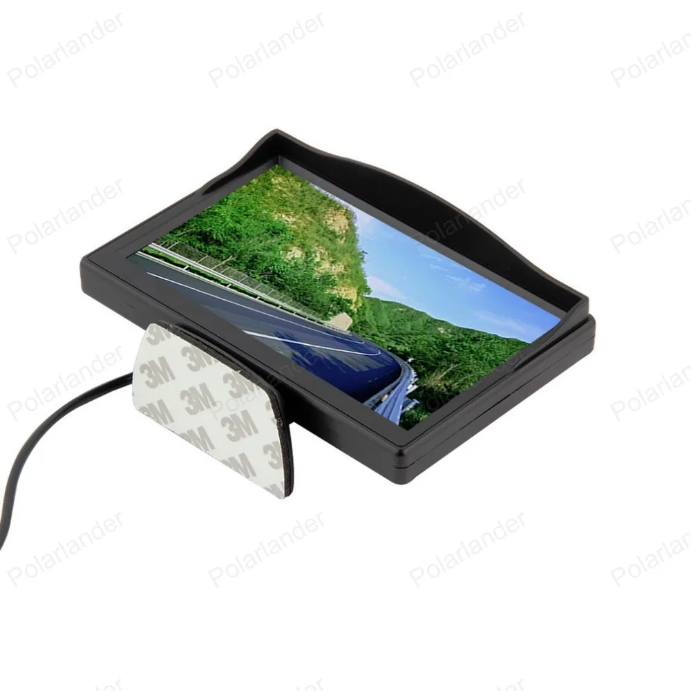 Автомобильный монитор Маленький дисплей 5 дюймов TFT цветной цифровой ЖК-дисплей для DVD автомобиля Реверсивный парковочный аппарат резервная камера заднего вида
