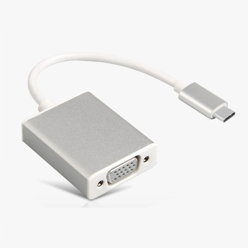 Мужской член USB C к VGA USB3.0 кабель-адаптер type C к VGA конвертер для нового Macbook 12 дюймов Usb конвертер Usb-c Pd - Цвет: Type C to VGA