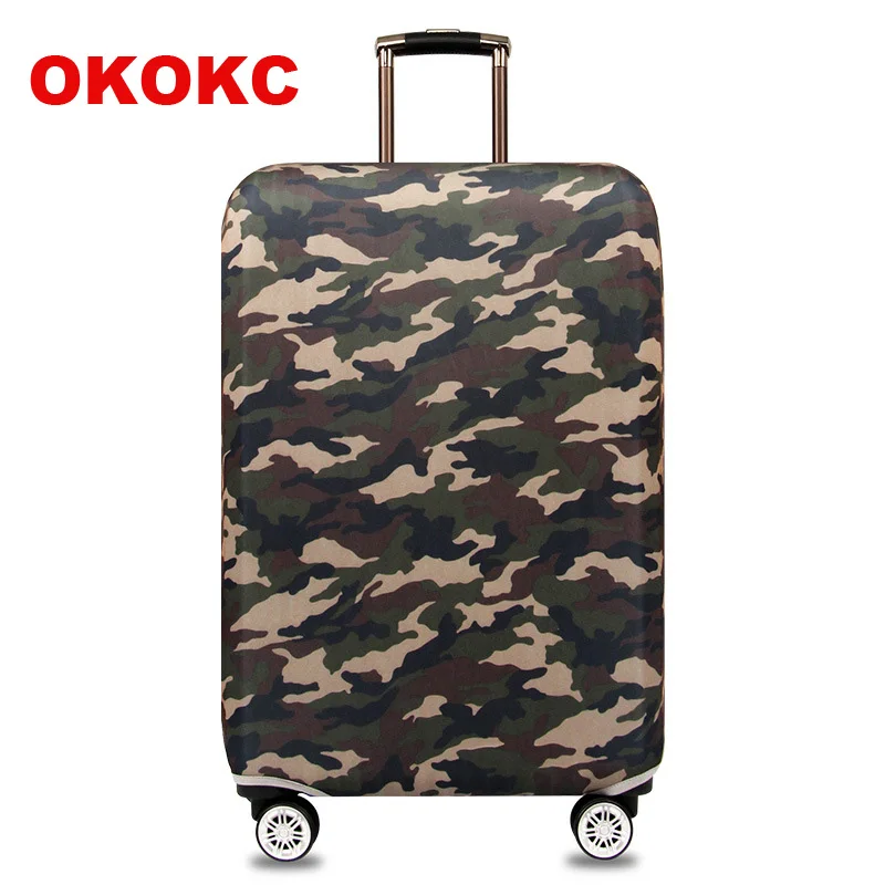 

OKOKC Dark Camouflage Elastic Thicken Travel Suitcase Protective Luggage Cover Apply to 18''-32'' Case Suitcase, Travel