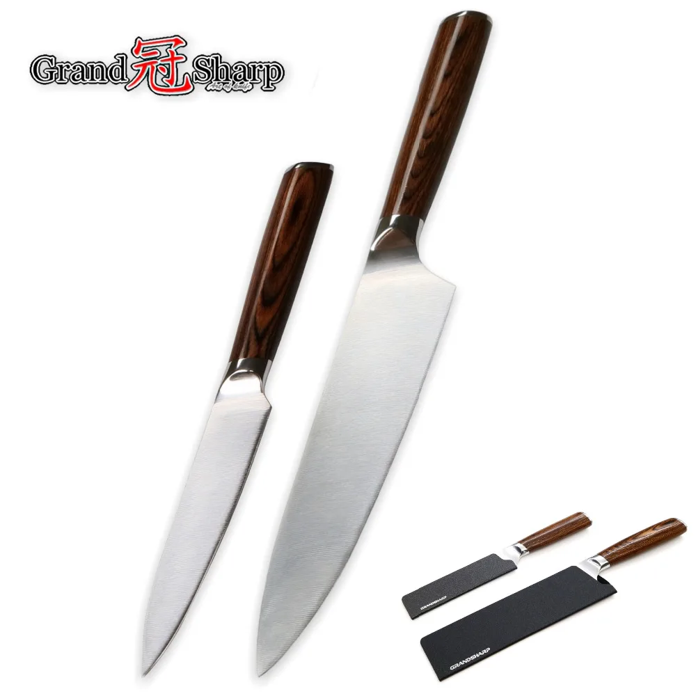 Knife Set 2 Piece Chef Utility Knife Molybdenum Vanadium German Steel