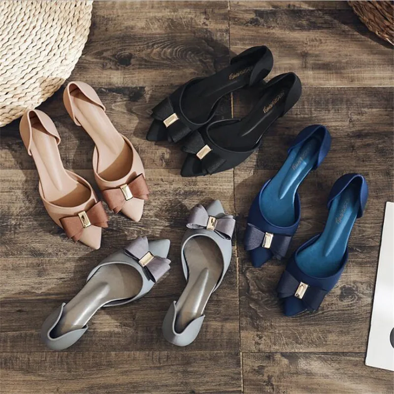 Обувь; женские прозрачные туфли-лодочки с бантом-бабочкой; Летняя обувь; средний каблук; туфли-лодочки на танкетке; женская пляжная обувь с закрытым носком и Т-образной пряжкой