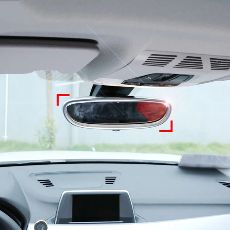 

ABS Chrome Interior Rearview Mirror Frame Cover Trim Car Styling Accessories For BMW X1 F48 2016-2019 1 Series F20 2011-2015 1pc