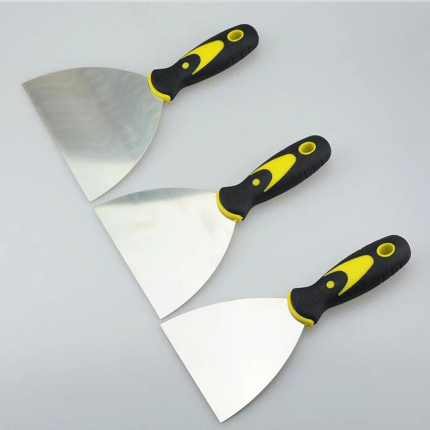 Stainless Steel Putty Knife Scraper 6 inch Spatula Scraping Putty Paint Tool Plaster Shovel Cleaning Spatula Construction Tool