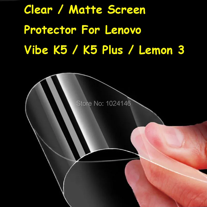 

New HD Clear / Anti-Glare Matte Screen Protector For Lenovo Vibe K5 / K5 Plus K5+ 5.0" Protective Film Guard With Cleaning Cloth